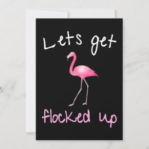 Convite Flamingo  Flamingo - Vamos Ficar Bloqueados