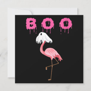 Convite Flamingo   Mulheres Flamingo Boo Ghost Halloween