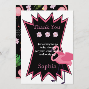 Convite Flamingo obrigado você