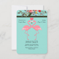 Convite Flamingo Pair