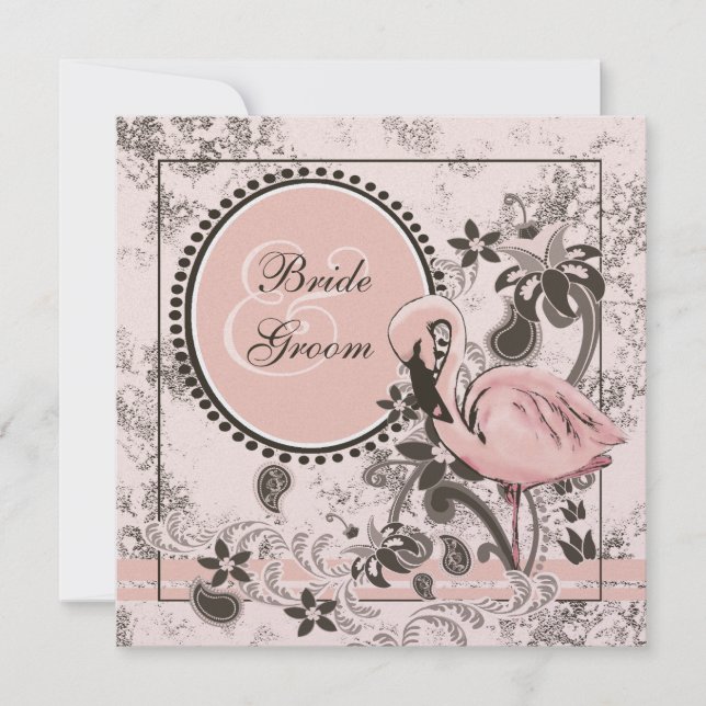 Convite Flamingo Paradise (Frente)