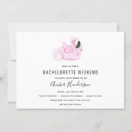 Convite Flamingo Piscina Float Bachelorette Itinerário