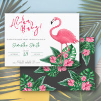 Flamingo Rosa Tropical Chuveiro de Bebê Aloha