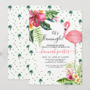 Convite Flamingo Themed Festa de solteira