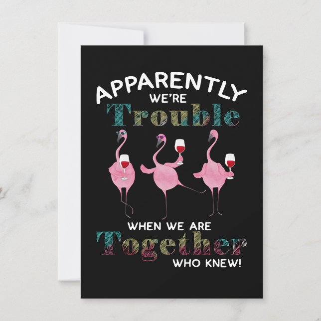 Convite Flamingos| Aparentemente somos Flamingos (Frente)