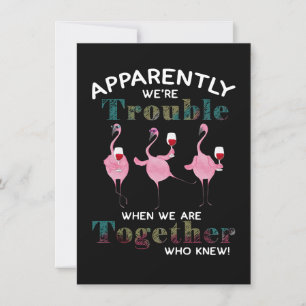Convite Flamingos Aparentemente somos Flamingos