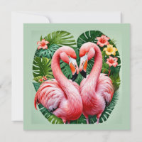 flamingos pescoços rosa coração tropical amor flam