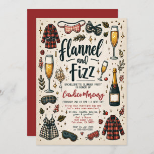 Convite Flannel e Festa de solteira deslizante Fizz