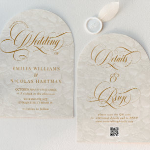 Convite Flaoral Elegante Ivory Tudo Em Um Casamento