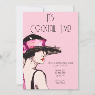 Convite Flapper Girl Cocktail Party