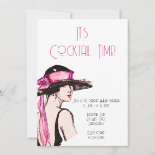 Convite Flapper Girl Cocktail Party