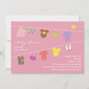 Convite Flat Para Chá De Menina