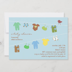 Convite Flat para Chá do Baby Boy
