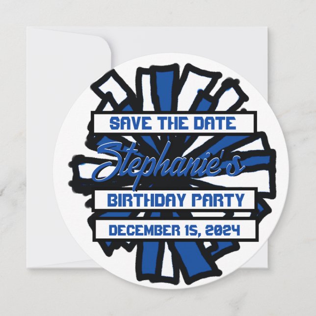 Convite Flat Pom Pom, #2 (Frente)