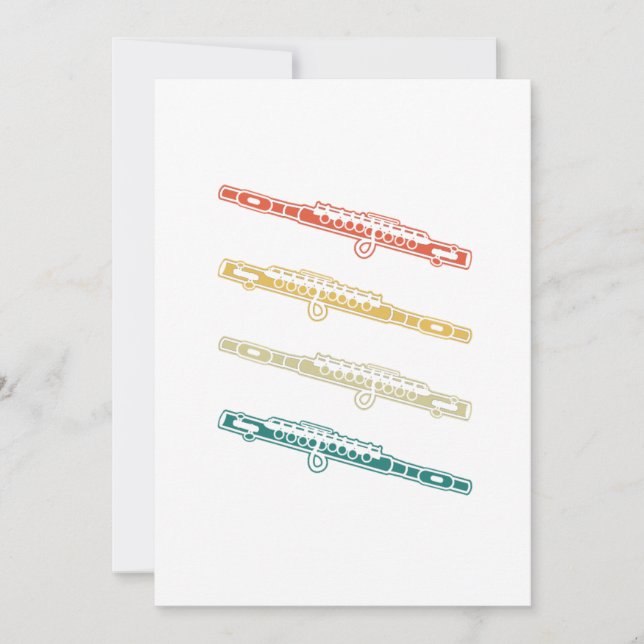 Convite Flauta De Instrumento De Flute De Música Flutuante (Frente)