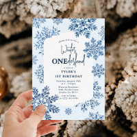 Flauta de Neve Toile Azul Aniversário de 1 Ano de