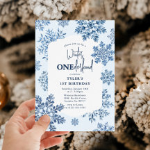 Flauta de Neve Toile Azul Aniversário de 1 Ano de
