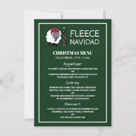 Convite Flece Navidad, Estilo Espanhol Menu de Natal