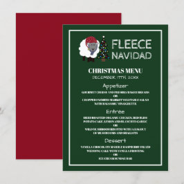Convite Flece Navidad, Estilo Espanhol Menu de Natal
