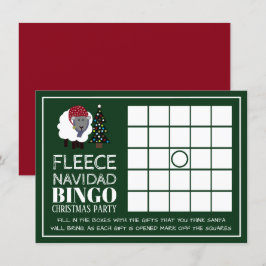 Convite Fleece Navidad, Bingo do Partido de Natal Espanhol