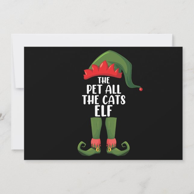 Convite Flerte com Todos os Gatos Elfo Correspondente Famí (Frente)