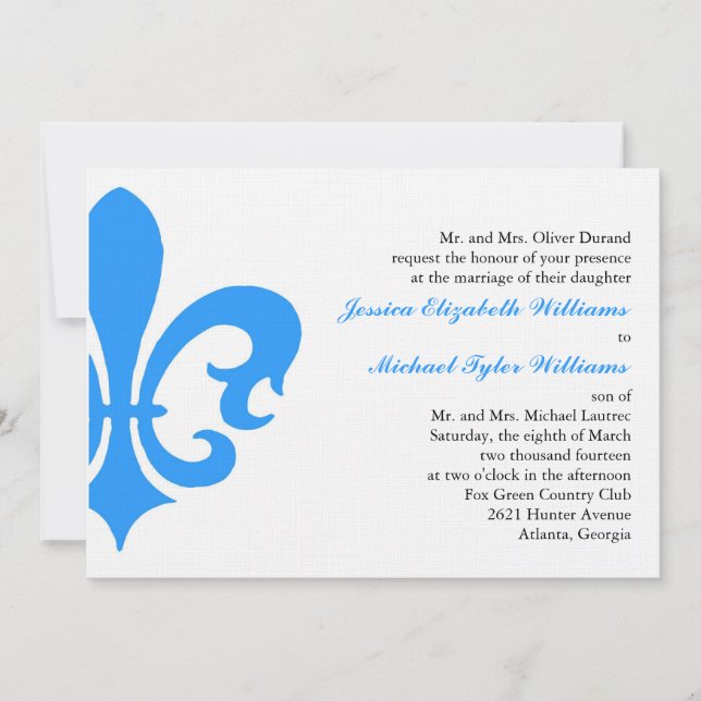Convite Fleur de Lis (Frente)