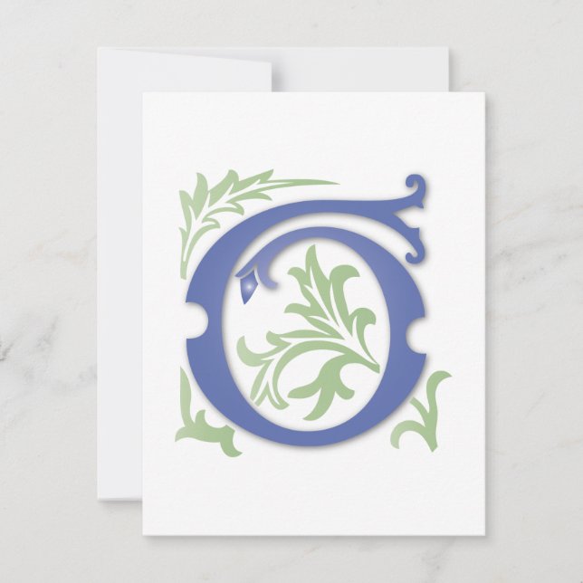 Convite Fleur-de-lis G Monograma (Frente)
