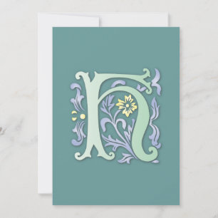 Convite Fleur-de-lis H Monograma