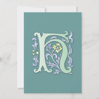Convite Fleur-de-lis H Monograma