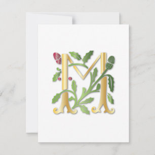 Convite Fleur-de-lis M Monograma