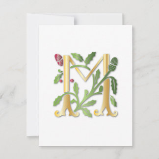 Convite Fleur-de-lis M Monograma