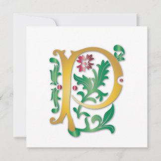 Convite Fleur-de-lis P Monograma
