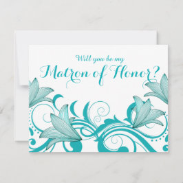 Convite Fleur de Lyrica Matron of Honor Request | chalé