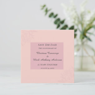 Convite Fleur de Satin Aniversário de Casamento Salve a Da