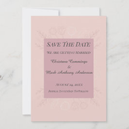Convite Fleur de Satin Wedding Save The Date Announcement