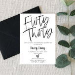 Convite Flirty trigty aniversário de 30 anos<br><div class="desc">Este é um convite à 30ª aniversário de 30 anos. Design minimalista mínimo. Convide para o dia B. 30</div>
