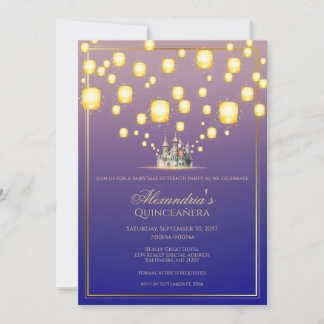 Convite Floating Lantern Birthday Invitation