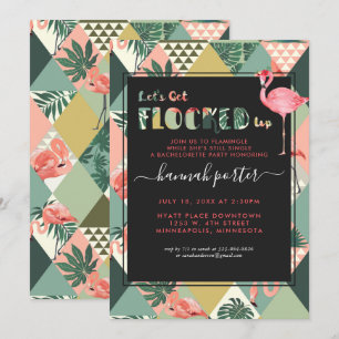 Convite Flocked Up Despedida de Solteira com Tema de Fla