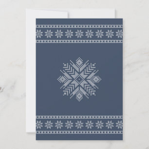 Convite Floco de neve artesanato de Natal em azul