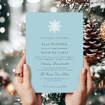 Floco de neve Azul-claro Foto de inverno Casamento