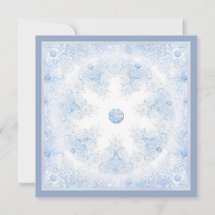 Convite Floco de neve azul-gelo