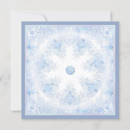 Convite Floco de neve azul-gelo