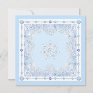 Convite Floco de neve azul-gelo