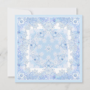 Convite Floco de neve azul-gelo