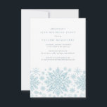 Convite Floco de neve branco azul do aniversário de 30 ano<br><div class="desc">Flocos de neve de cor azul muito elegantes criam uma bonito borda ao longo do final deste convite de aniversário para adultos. A design moderna e minimalista tem uma sensação aberta e arejada. A estética contemporânea apelará a pessoas de todas as idades.</div>