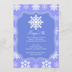 Convite Floco de neve congelado Winter Snowman Birthday