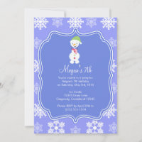 Floco de neve congelado Winter Snowman Birthday