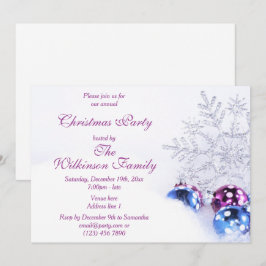 Convite Floco de neve decorativo e Balas festivas