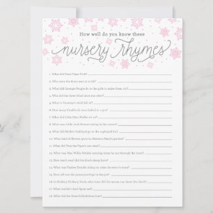 Convite Floco de Neve do Jogo do chá de fraldasFloco de Ne