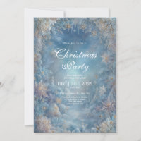 Floco de Neve Dourado Azul Gélido Floral Casamento
